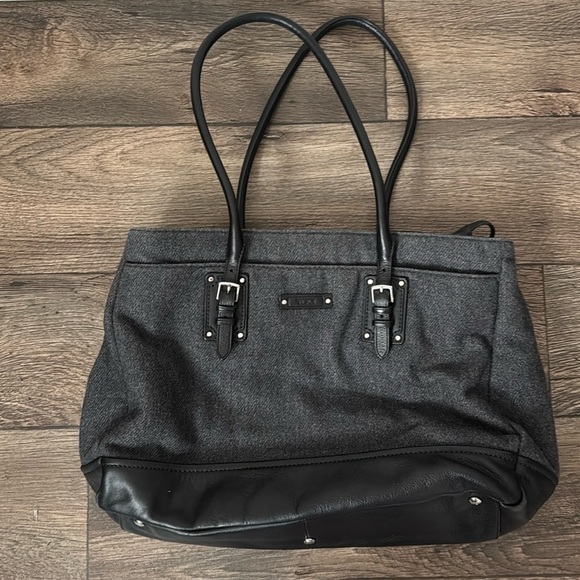 TUMI Womens Shoulder Bag Wool Blend Gray Purse - Picture 3 of 12